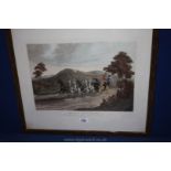 An R.G. Reeve coloured Engraving 'One Mile from Gretna', 16'' x 11''.