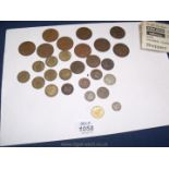 A quantity of pre-decimal and some foreign Coins