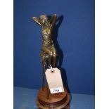 A contemporary, hot cast bronze sculpture "Josephine", signed Pierre Collinet,