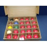 A boxed set of vintage Snooker Balls