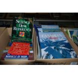 Two boxes of Books:Travel and Sciences,