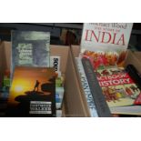 Two boxes of Books:History, Story of India, Diary of a Dartmoor Walker etc.