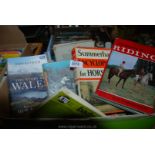 A Box of Books including Children's Encyclopedias, Riding,