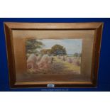 Sam Dean: a Watercolour 'Haymaking'.