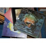 A box of vinyl LP's including Under Milkwood