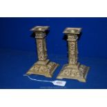 A pair of decorative Brass Candlesticks,