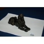 A Spelter model of a Sphinx