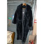 A Karen Millen faux fur Coat, large, black.