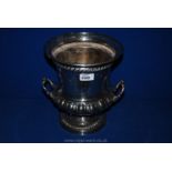 A silver Plated two-handled Wine Cooler,