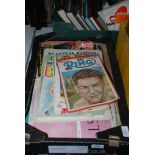 A box of vintage magazines incl The Ring boxing magazines, The Artist, etc.
