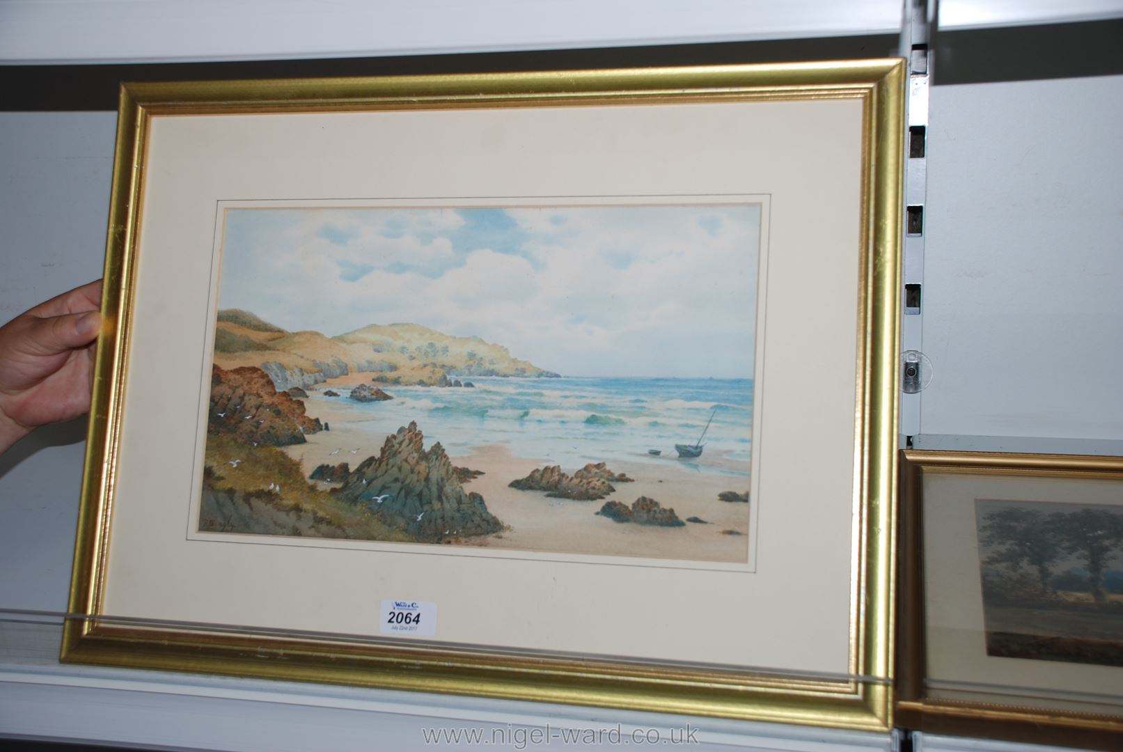 H. Bingley: a Watercolour of a beach scene, 8 3/4'' x 14 3/4''.