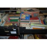 Two boxes of books inc text book of zoology, Ellis Peters, The old thief,