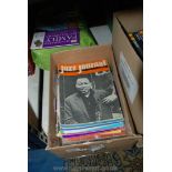 A box of Jazz Journal Magazines