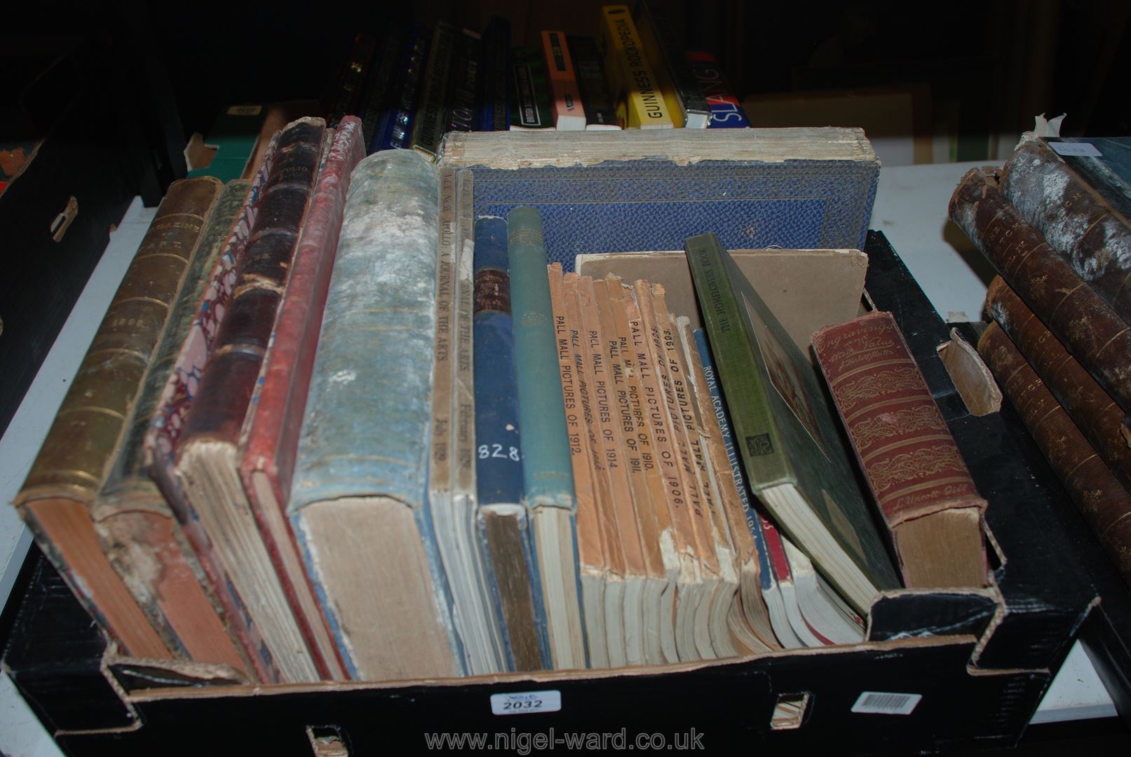 A box of books inc magazine of art volumes, pall mall volumes,