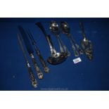 Miscellaneous Mappin and Webb Cutlery including large ladle, four teaspoons,