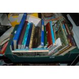 A box of books inc Golf, Atlas, Wild flowers, Western Australia,