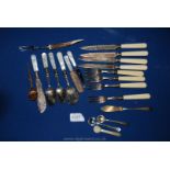 Miscellaneous Epns Cutlery including dessert knives and forks, etc.