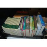 A box of books inc Animal Life, Coins, Volumes of Medical & Health Encyclopedia,