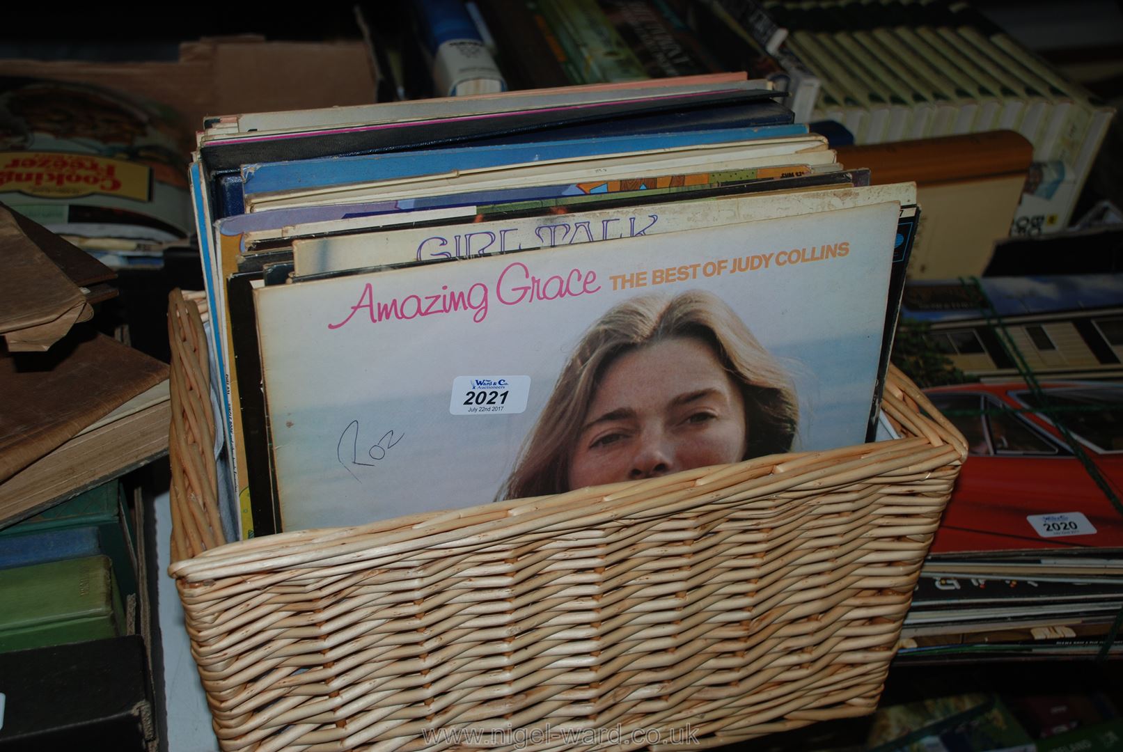 A basket of LP's inc Judy Garland, Leslie Gore,