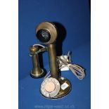 A Brass candlestick Telephone