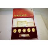 A box of certificated mascot coins from the Beijing 2008 Olympic Games.