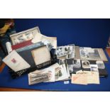 A quantity of black and white Photographs, a quantity of postcards, two greetings telegrams, etc.