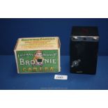 An Eastman Kodak Brownie Camera with original box and surprisingly good condition