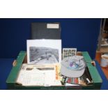 A box of Railway ephemera including photographs, postcards, tickets, cuttings,