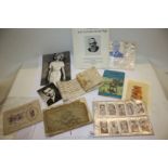 A mixed lot of ephemera including a paper cover first edition of Rudyard Kipling's Wee Willie