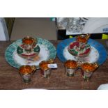 A quantity of china including Limoges style cabinet cups and saucers,