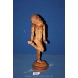 A wood Carving of a Nude Lady,