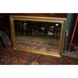 A large gilt framed bevel plated Mantle Mirror 35 1/2" x 24"