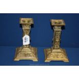 A pair of decorative Brass Candlesticks,