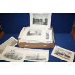 A box of small Plates and Etchings taken from various Books including 'The Illustrated London News',