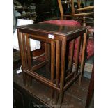 A Nest of three reproduction Tables having rectangular tops,