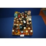 A box of Whisky and other Miniatures including Atiquary 12 year old Scotch,