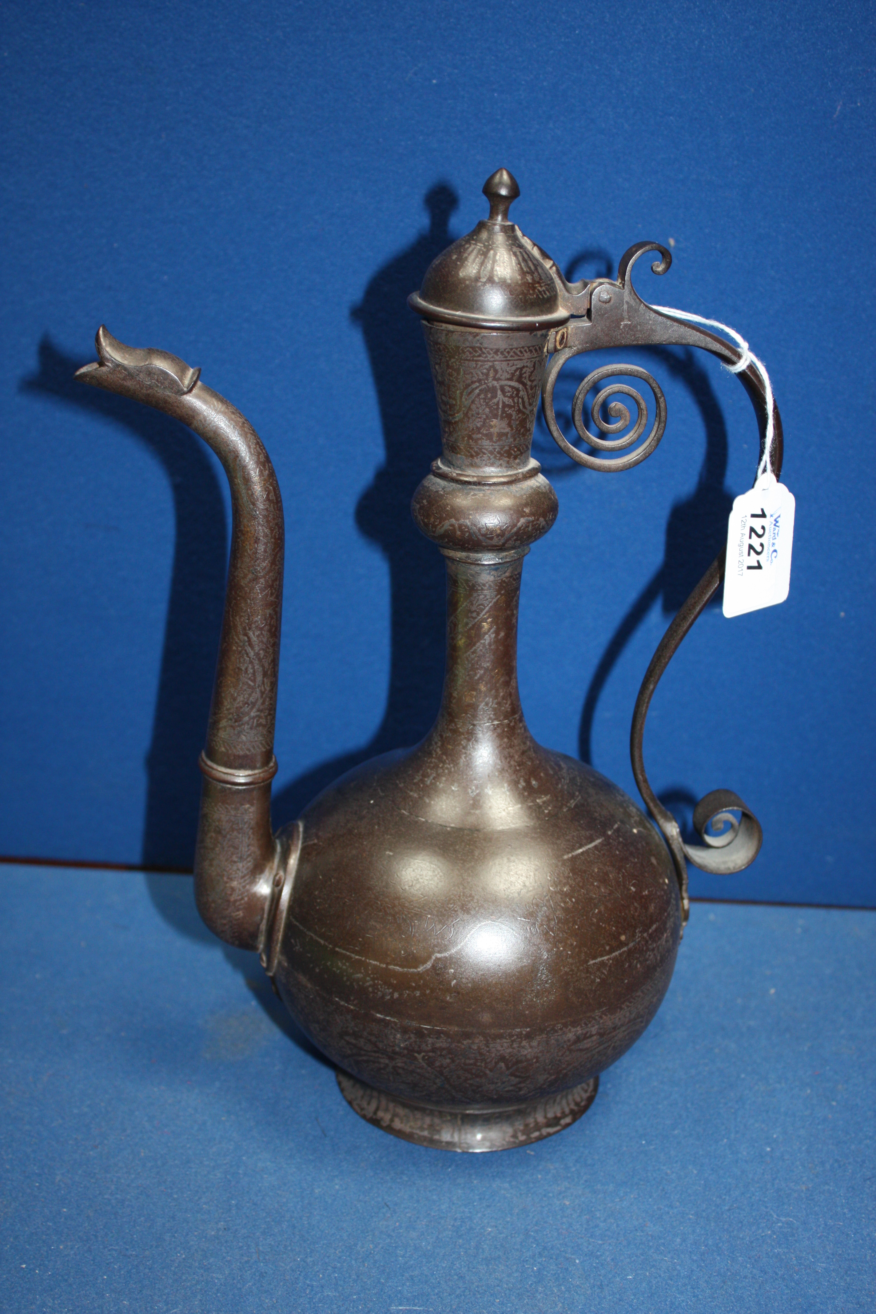 An interesting and speculative Indo-Persian Ewer, Bidar or possibly Persian early Qajar, - Image 2 of 9