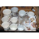 A quantity of commemorative china including various occasions from George V to Charles and Diana