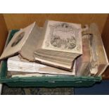 A crate of old books including The National Barns by Rev.