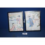 Two framed Embroideries