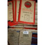 A box of old maps, road maps, AA and Michelin,