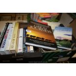 Two boxes of books including Michael Palin, Great Journeys and Maps,