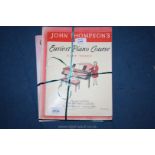 A bundle of sheet music scores incl easiest piano course,
