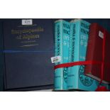 Four books on porcelain marks and two volumes of the encyclopedia of alpines