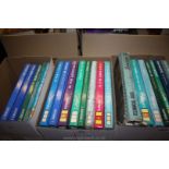 Three small boxes of Haines manuals including Ford Mondeo, Volvo, Ford Escort, Sierra,