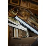 A box of Art books incl London's Country House Collections,