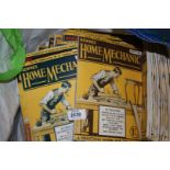 A bag of vintage home mechanic and engineering with wonders of the world magazines