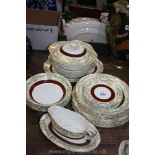 A part Midwinter 'Porcelon' Dinner service including dinner, breakfast and tea plates,