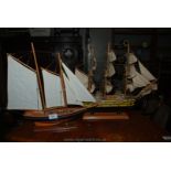 Two Model Ships,