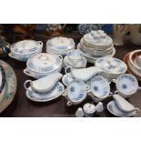 A Coalport 'Revelry' pattern Dinner Service including three vegetable round dishes with lids,